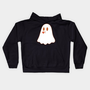 A ghost blowing a kiss Kids Hoodie